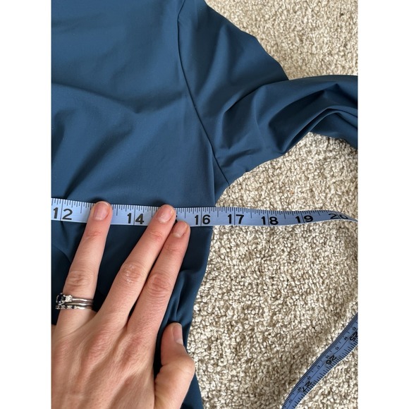 Bad Birdie Ivy League Mock Neck Long Sleeve Mini Golf Dress Lined Blue Small - Picture 9 of 13